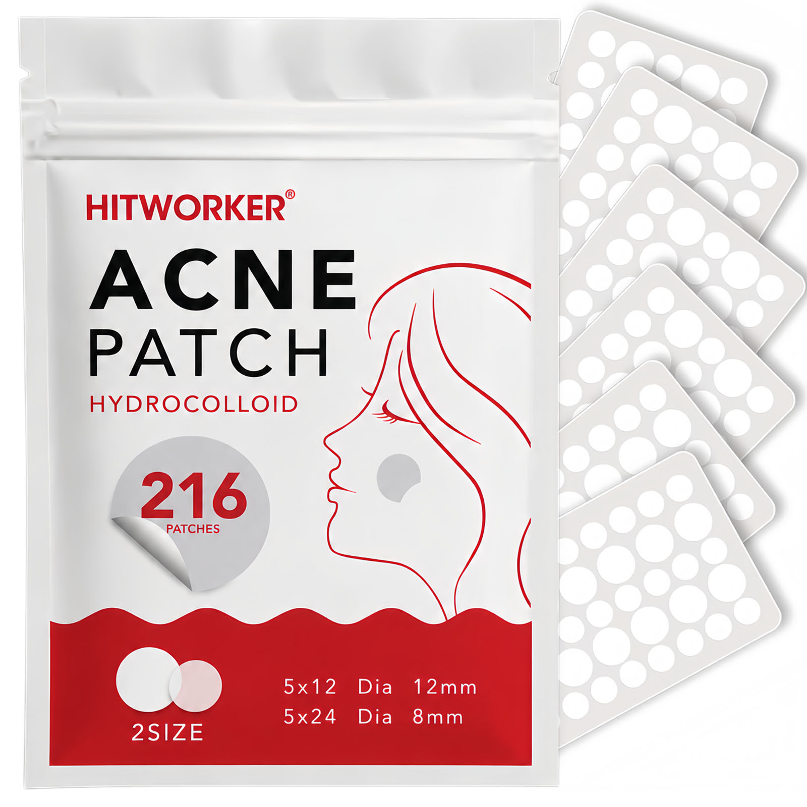 Night Cream - 216 szt. hydrokoloidowych plastry na pryszcze,